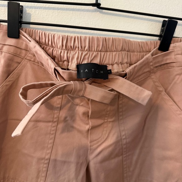 HATCH women's straight leg Pants Blush Pink Elastic Waist Tie Front Size 1 (s/m) - Picture 6 of 9